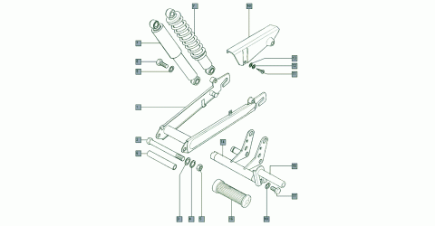 Tomos A3 swingarm