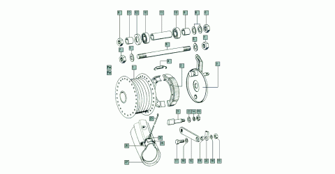 Tomos A3 front wheel (spokes)