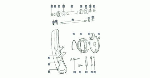 Tomos A3 front wheel