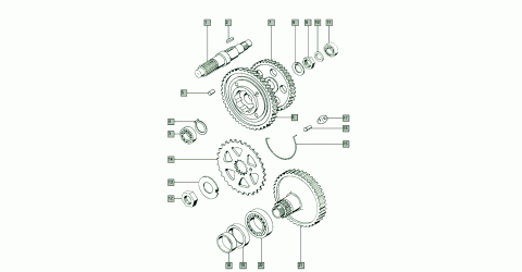 Tomos A3 main axle