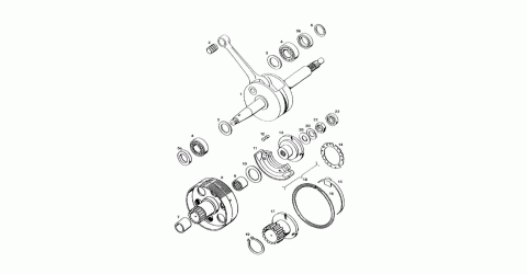 Tomos Classic XL crankshaft / clutch