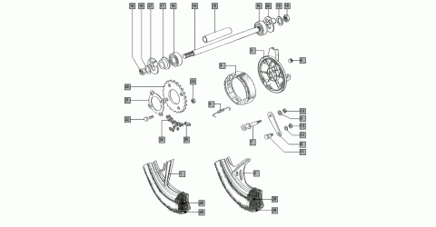 Tomos Flexer rear wheel