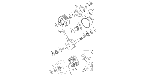 Tomos Flexer crankshaft / clutch / ignition