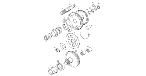 Tomos Flexer main axle / gearbox
