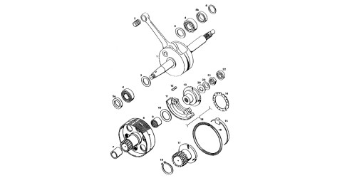 Tomos Flexer XL crankshaft / clutch