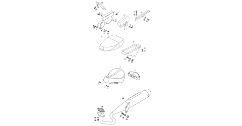 Tomos Flexer XL seat / covers / exhaust