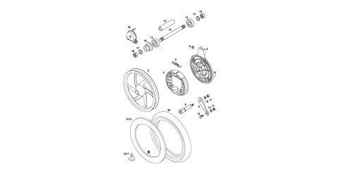 Tomos Flexer XL front wheel