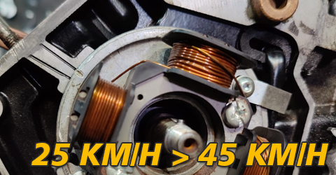 How to: Convert a Tomos electronic ignition from 25km/h to 45 km/h mode