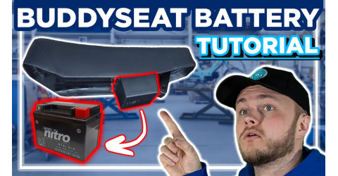 Tutorial: Mounting a battery box below a Tomos A35 long buddyseat