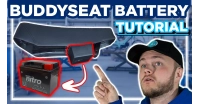 Mounting a battery box below a Tomos A35 long buddyseat