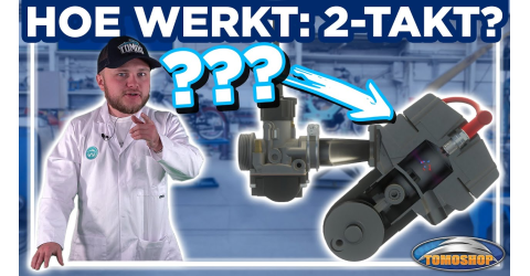 Hoe werkt een Tomos 2-takt motor!?