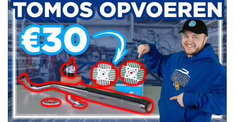 Tomos goedkoop opvoeren onder 30 euro!