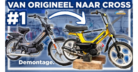 Tomos crosser bouwen #1 Strippen en schade bekijken