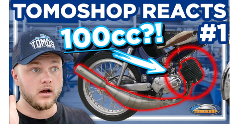 100cc tuned Tomos moped!? | Tomoshop reacts afl. 1