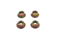 Flange nut set M7 yellow galvanized 4 pieces (mounting cylinder head)