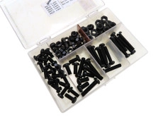 Nuts and bolt assortment black M5 / M6 (108 pieces)