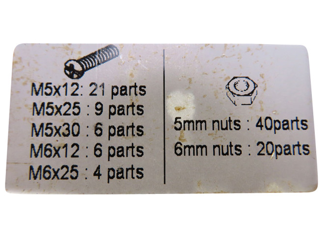 Schraube und Muttern Sortiment Schwarz M5 / M6 108-Teilig product