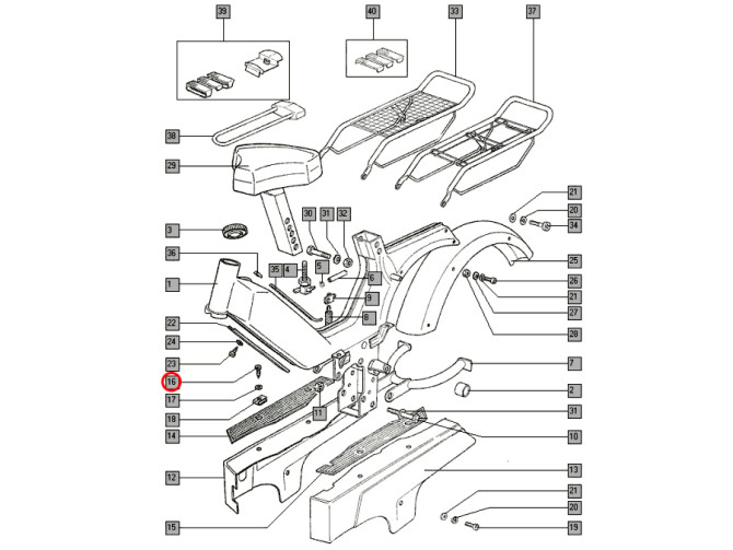 Side cover fairing Tomos A3 mounting parker 4,2x19mm product