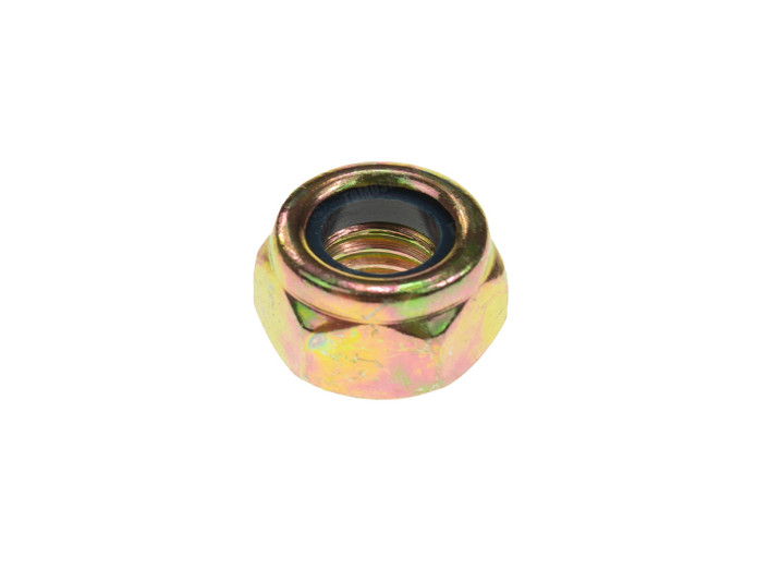 Self-locking nut M8x1.25 yellow galvanized