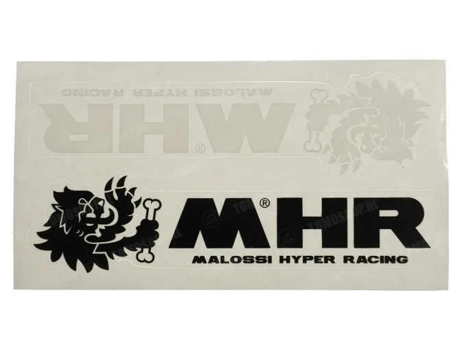 Sticker set Malossi MHR 2-pieces black / white main