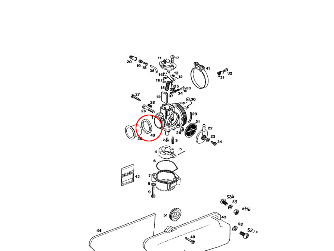 Dellorto SHA carburetor nylon bush rubber gasket product