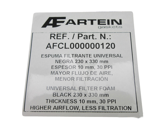 Air filter element foam universal black 30PPI product