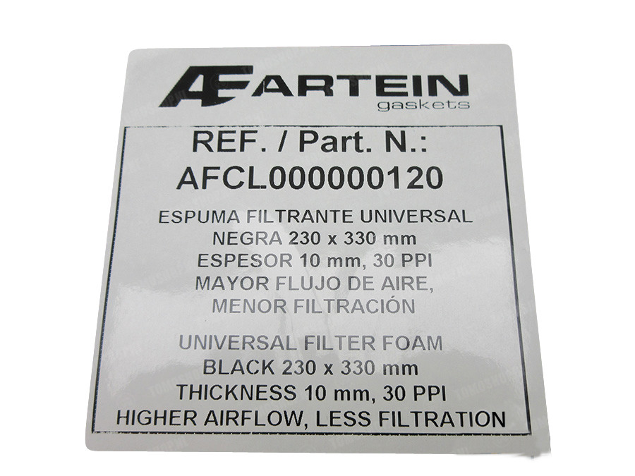 Luchtfilter element schuim universeel zwart 30PPI photo