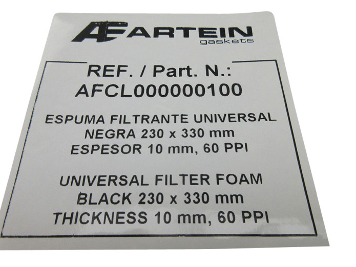 Air filter element Artein 60 PPI foam universal 
