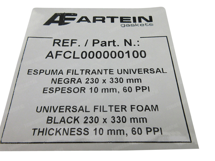Luchtfilter element schuim universeel zwart 60PPI photo