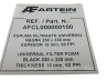 Luchtfilter element Artein 60 PPI schuim universeel Luchtfilter element Artein 60 PPI schuim universeel