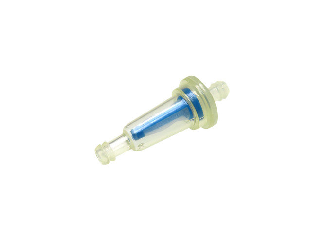 Fuel filter clear small tapered blue product