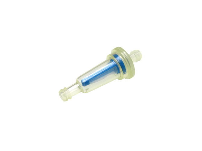 Fuel filter clear small tapered blue main