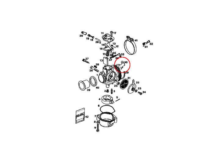 Dellorto SHA carburateur choke hevel 40