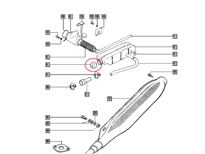 Inlet rubber Tomos A3 S25-2 original product