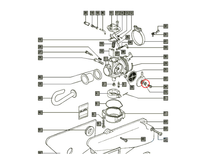 Dellorto SHA carburateur benzine slang filterdeksel banjo fiberring 5x10mm product