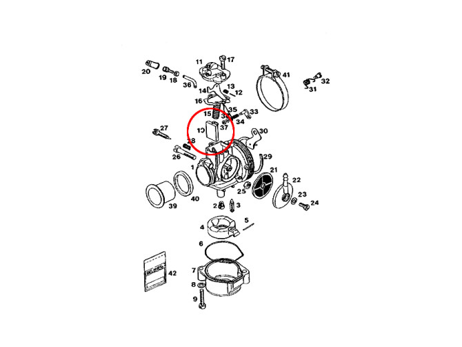 Dellorto SHA carburetor throttle drum metal replica product