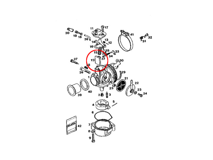 Dellorto SHA carburetor throttle drum metal replica