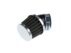 Luchtfilter 32mm powerfilter schuin 45 graden chroom (PHBG)