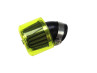 Air filter 26mm / 35mm powerfilter angled 45 degrees chrome with yellow cap thumb extra