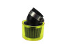 Air filter 26mm / 35mm powerfilter angled 45 degrees chrome with yellow cap thumb extra
