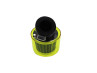 Air filter 26mm / 35mm powerfilter angled 45 degrees chrome with yellow cap thumb extra