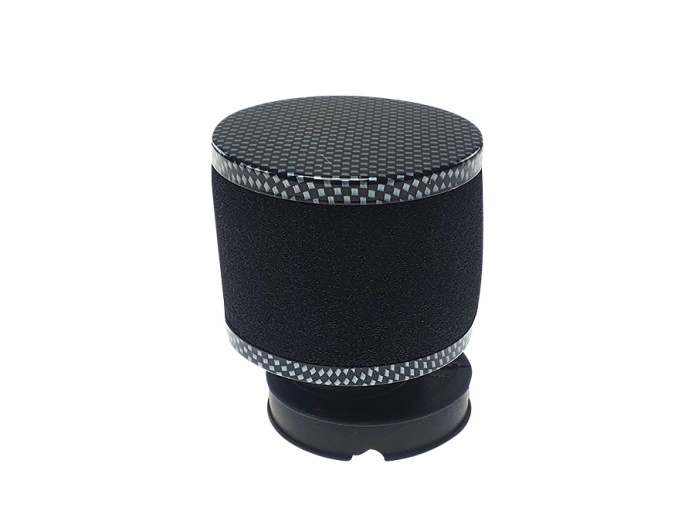 Luchtfilter 60mm schuim zwart met carbon look (Dellorto SHA)