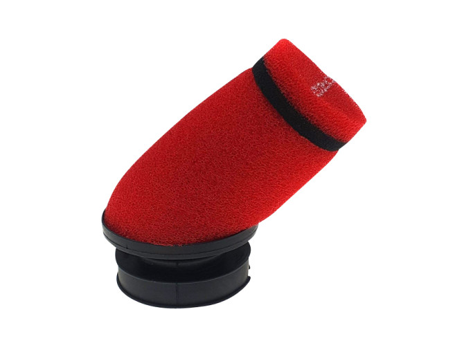 Air filter 60mm foam TNT red angled Dellorto SHA product