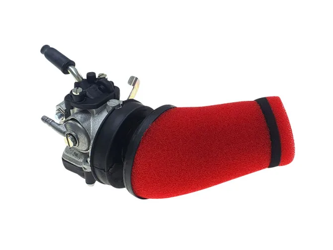 Air filter 60mm foam TNT red angled Dellorto SHA product