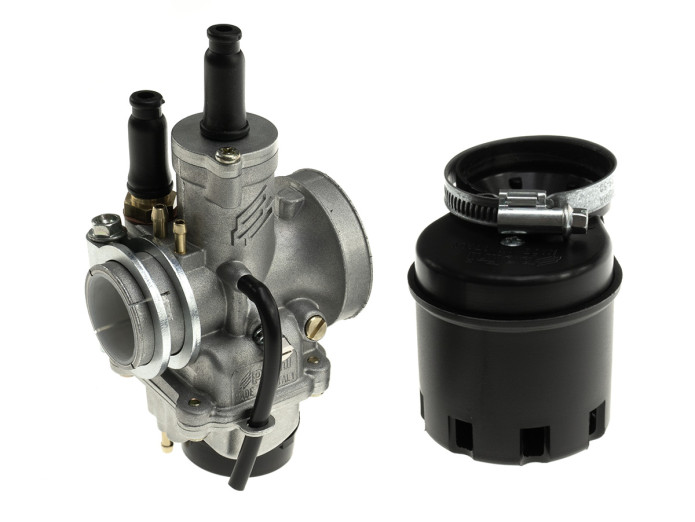 Polini CP 21mm carburetor clamp connection cable choke with air filter