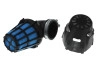 Luftfilter 46mm Schaum Polini Air Box Schräg 90 Grad Schwarz / Blau