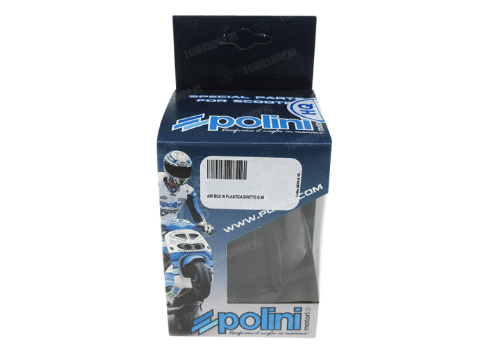 Luchtfilter 46mm schuim Polini Air Box recht zwart / blauw