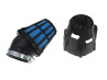 Air filter 46mm foam Polini Air Box angled black / blue