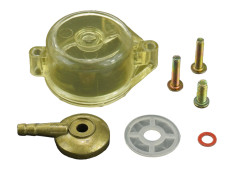 Dellorto SHA carburettor float chamber transparent with filter cover set yellow 