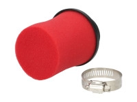 Luchtfilter 28mm / 35mm powerfilter schuim universeel rood